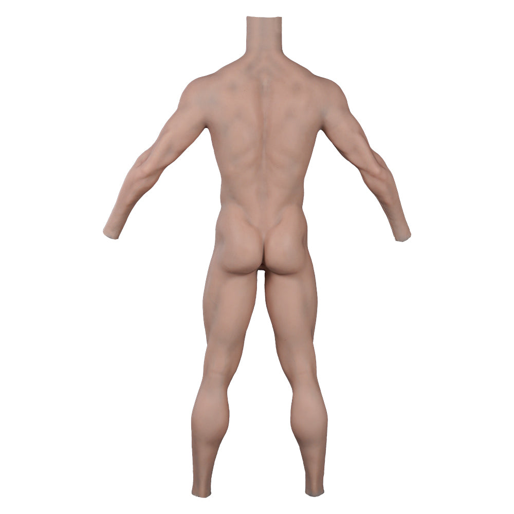 Oil-Free Silicone Muscle Ankle-length Bodysuit with Sleeve 8G