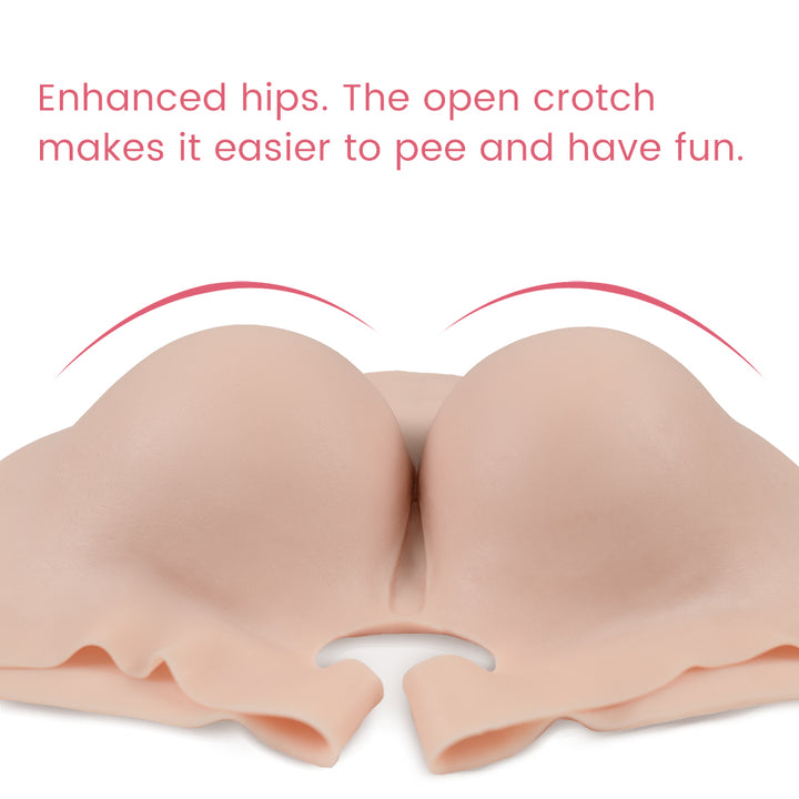 Silicone Open-crotch Pants Hip Enhancer