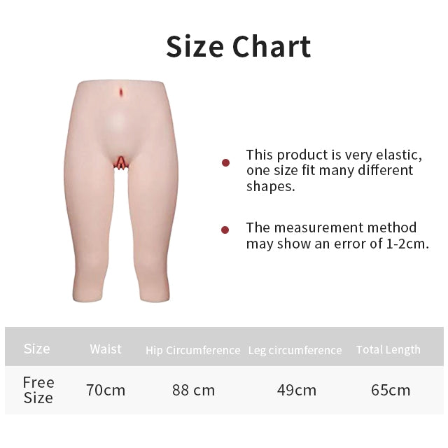 3/4 Length Silicone Vaginal Pants 1G