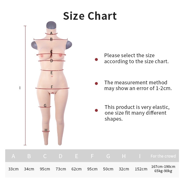 D Cup Ankle-length Silicone Bodysuit 4G