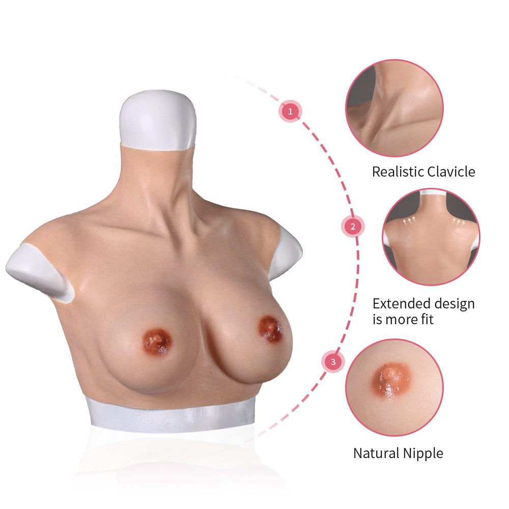 A-G Cup Upgraded Realistic Silicone Breastplate