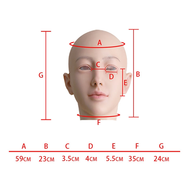 Sophia Silicone Female Head Mask 1G