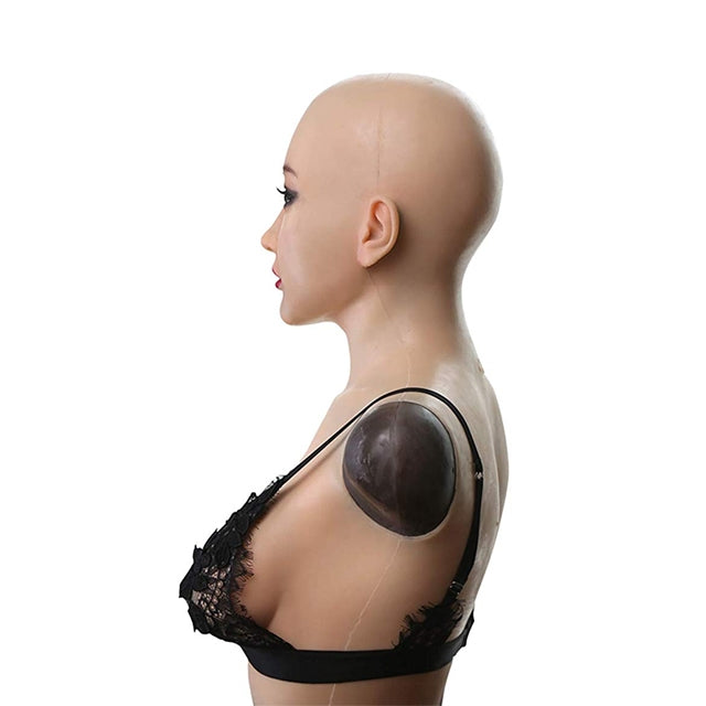 Christine with Breast Female Silicone Head Mask 4G