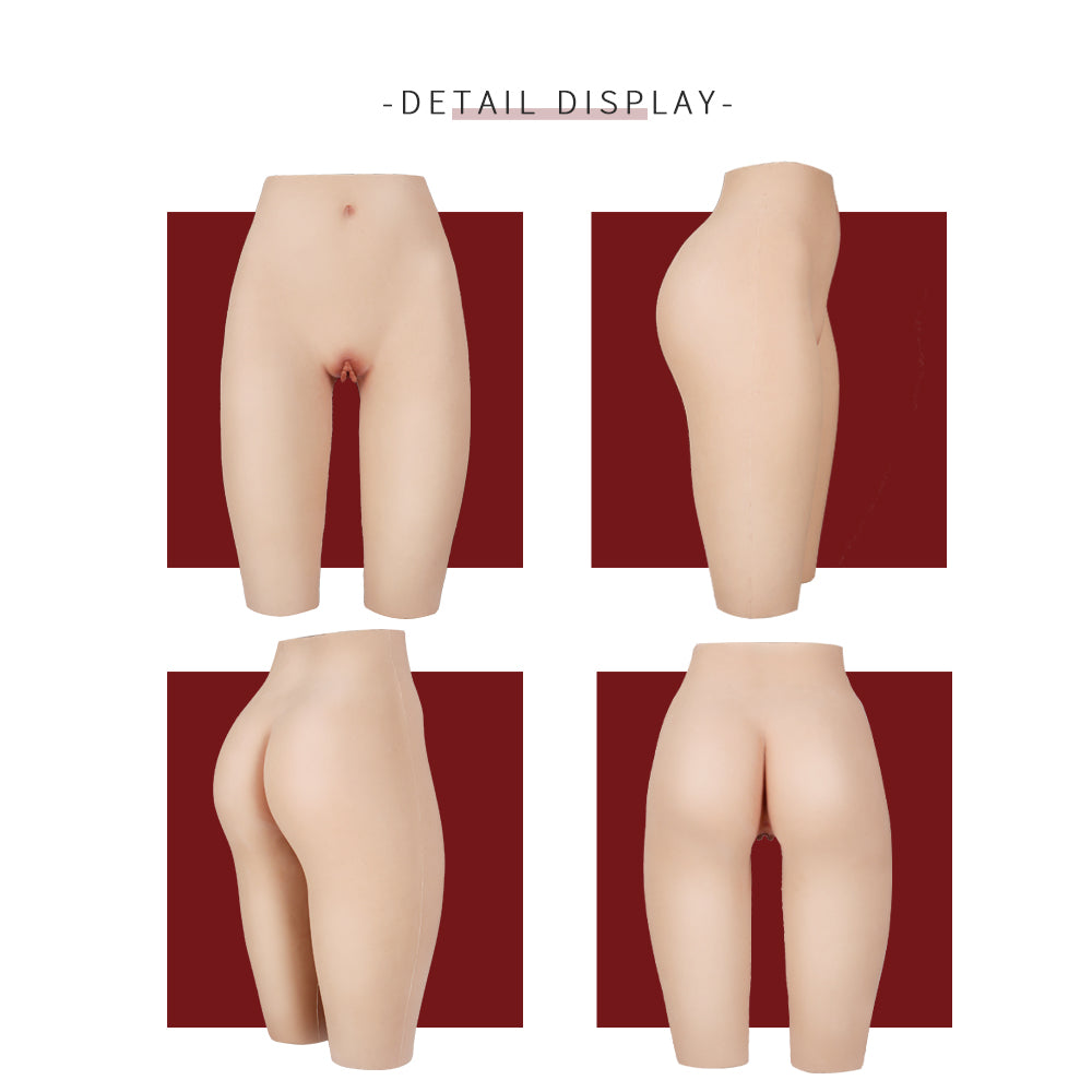 Half Length Silicone Vaginal Pants Hip-enhancer 8G