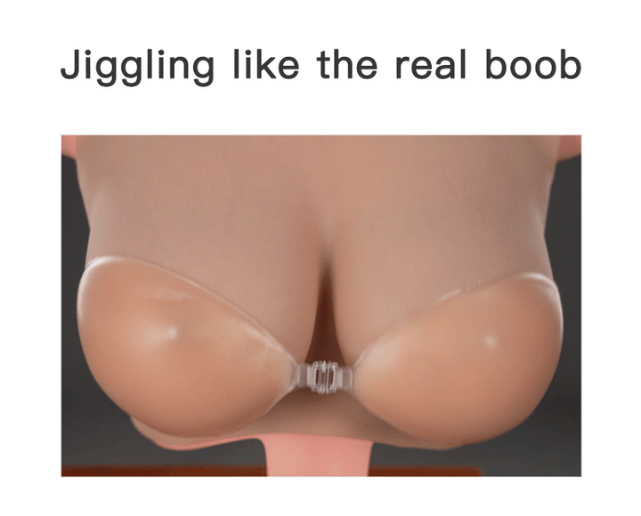 D Cup Silicone Breastplate with Mould Line Removal Enlarged Areola Back Zipper 8G