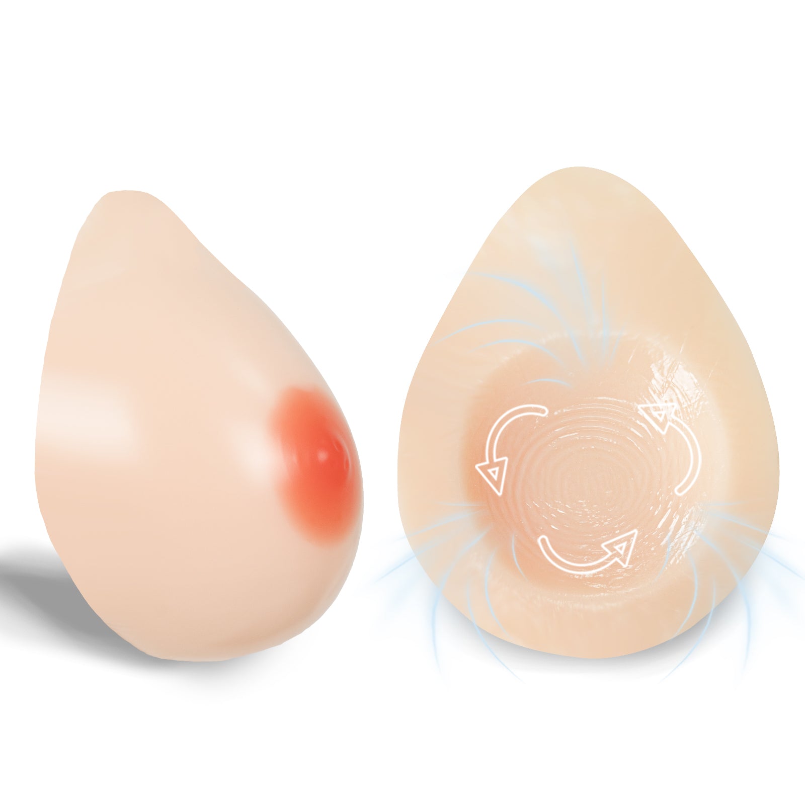One Pair Adhesive Sticky Silicone Breast Forms for Mastectomy