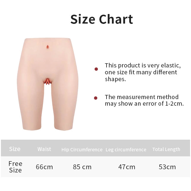 Half Length Silicone Vaginal Pants 1G