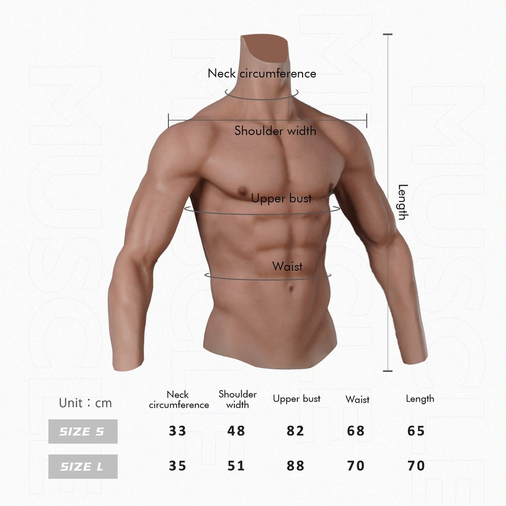 Oil-Free Silicone Muscle Suit Long Sleeve 8G