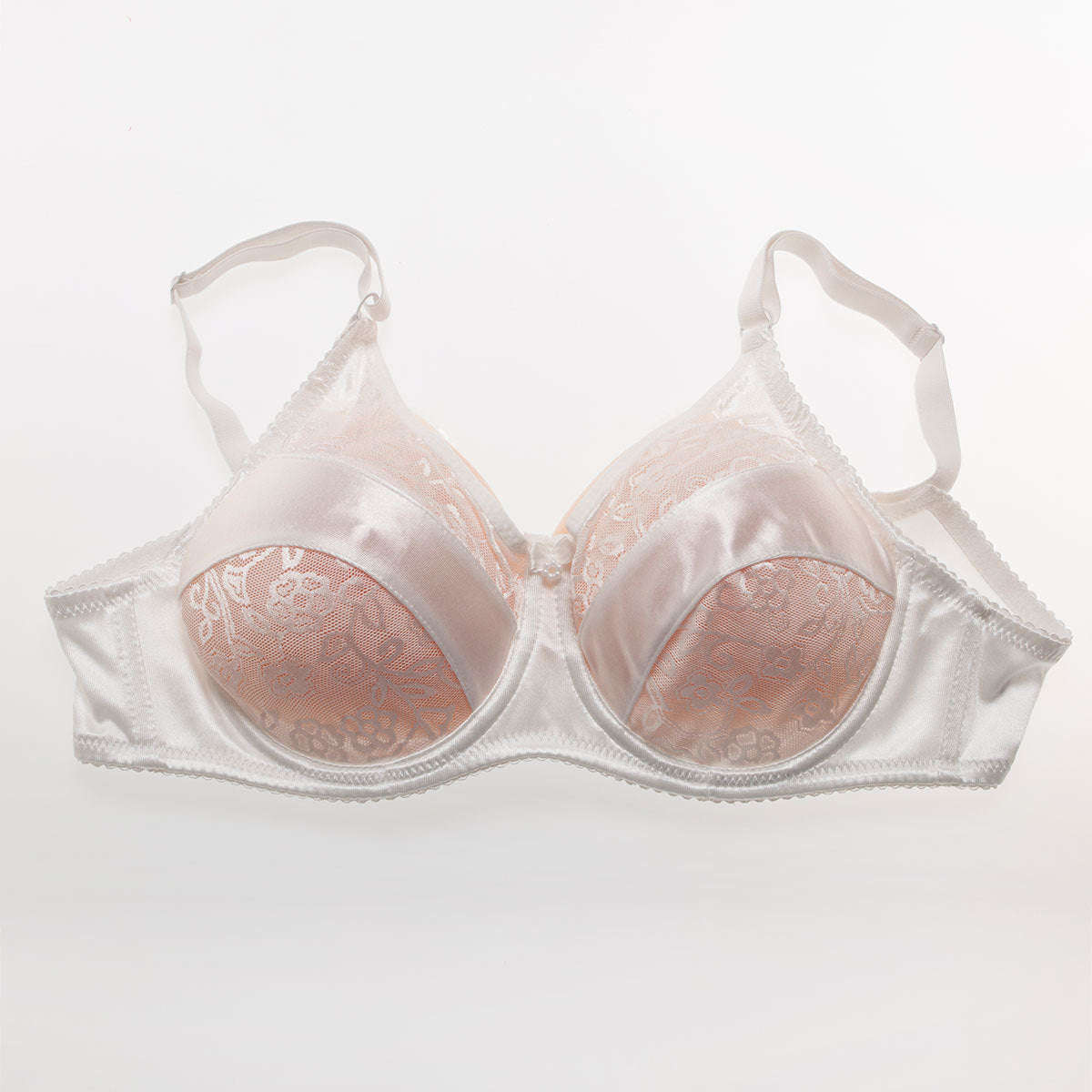 Teardrop Shaped Silicone Breast Forms with White Pocket Bra