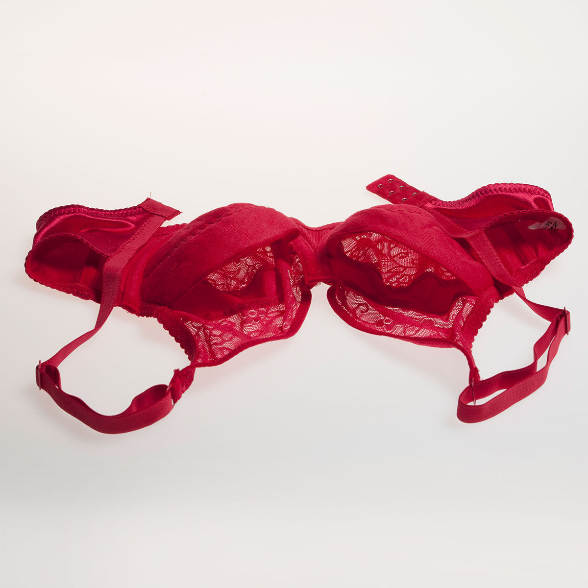Teardrop Shaped Silicone Breast Forms with Red Pocket Bra