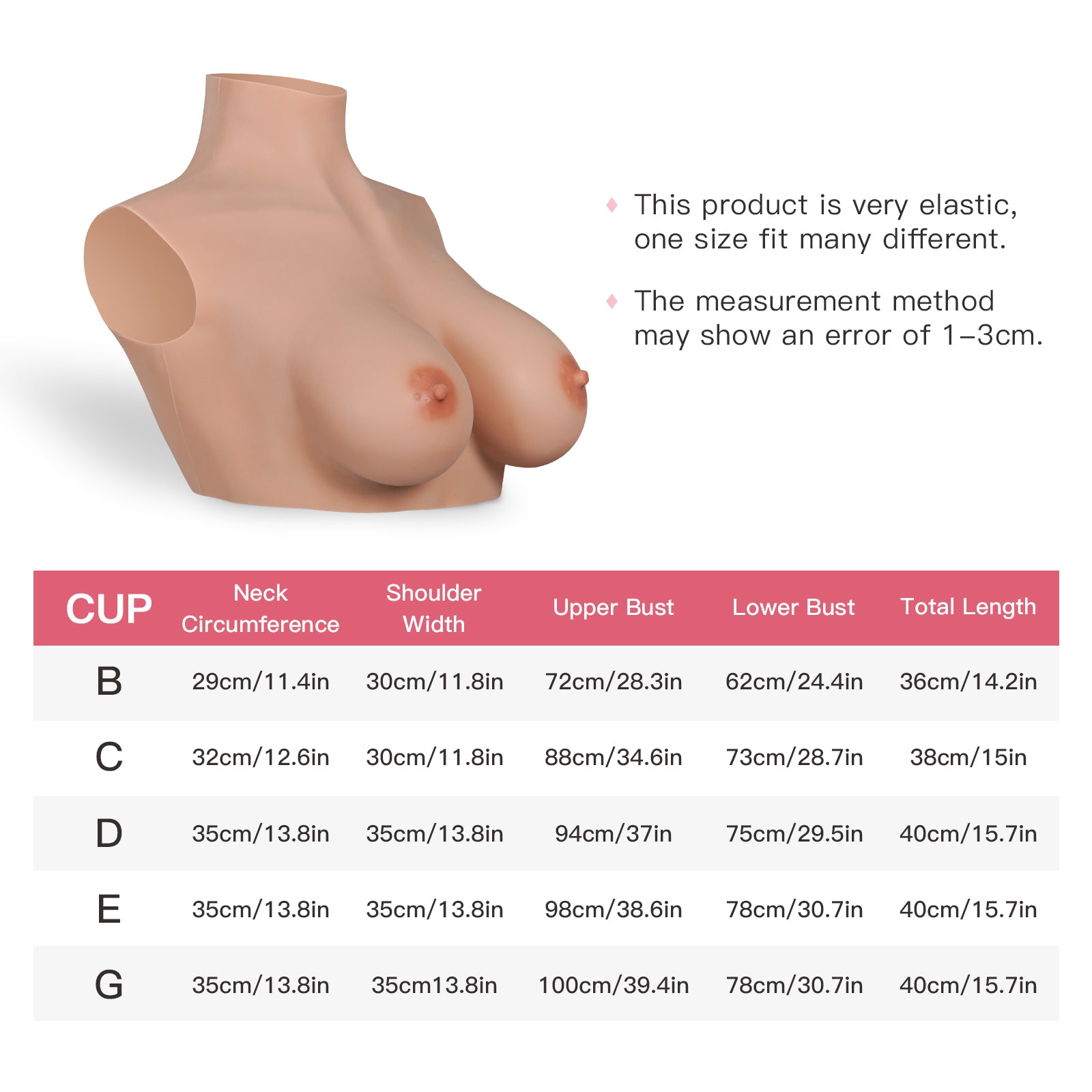 B-G Cup Breast Forms 4G