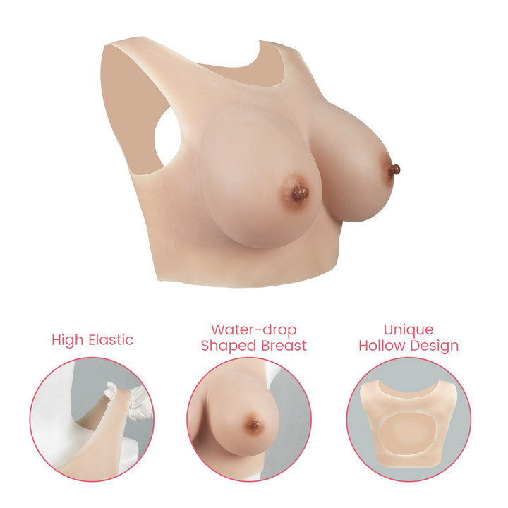 B-G Cup Hollow Back Silicone Breast Plate