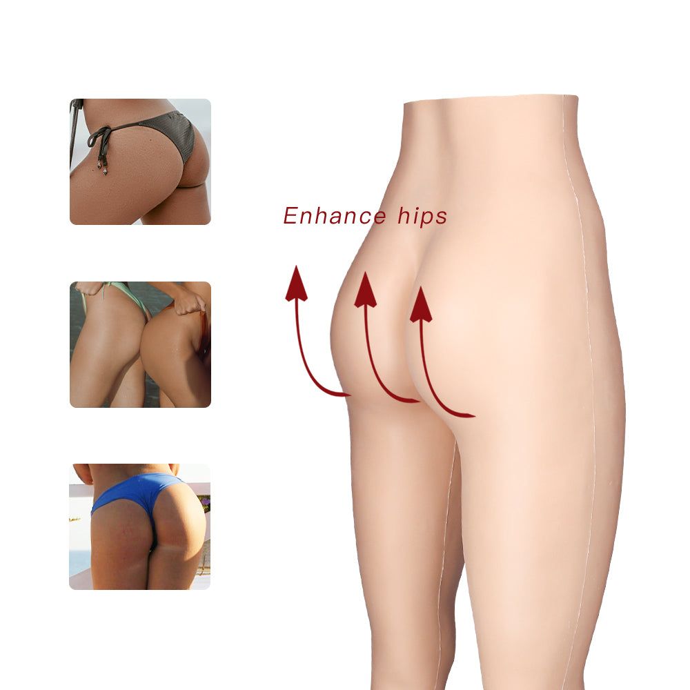 Ankle-length Silicone Vaginal Pants Hip Enhancer 8G