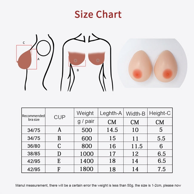 Silicone Breast Forms with Pocket Bra
