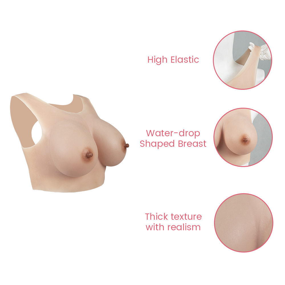 B-G Cup Hollow Back Silicone Breast Plate