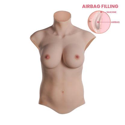 C-E Cup Long Breast Forms Airbag &amp; Silicone Fill 8G