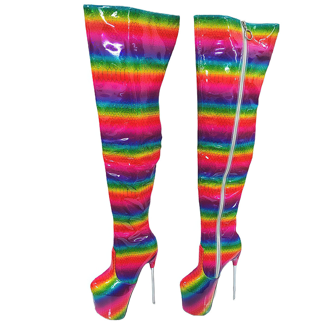 Rainbow Super High Heel Boot
