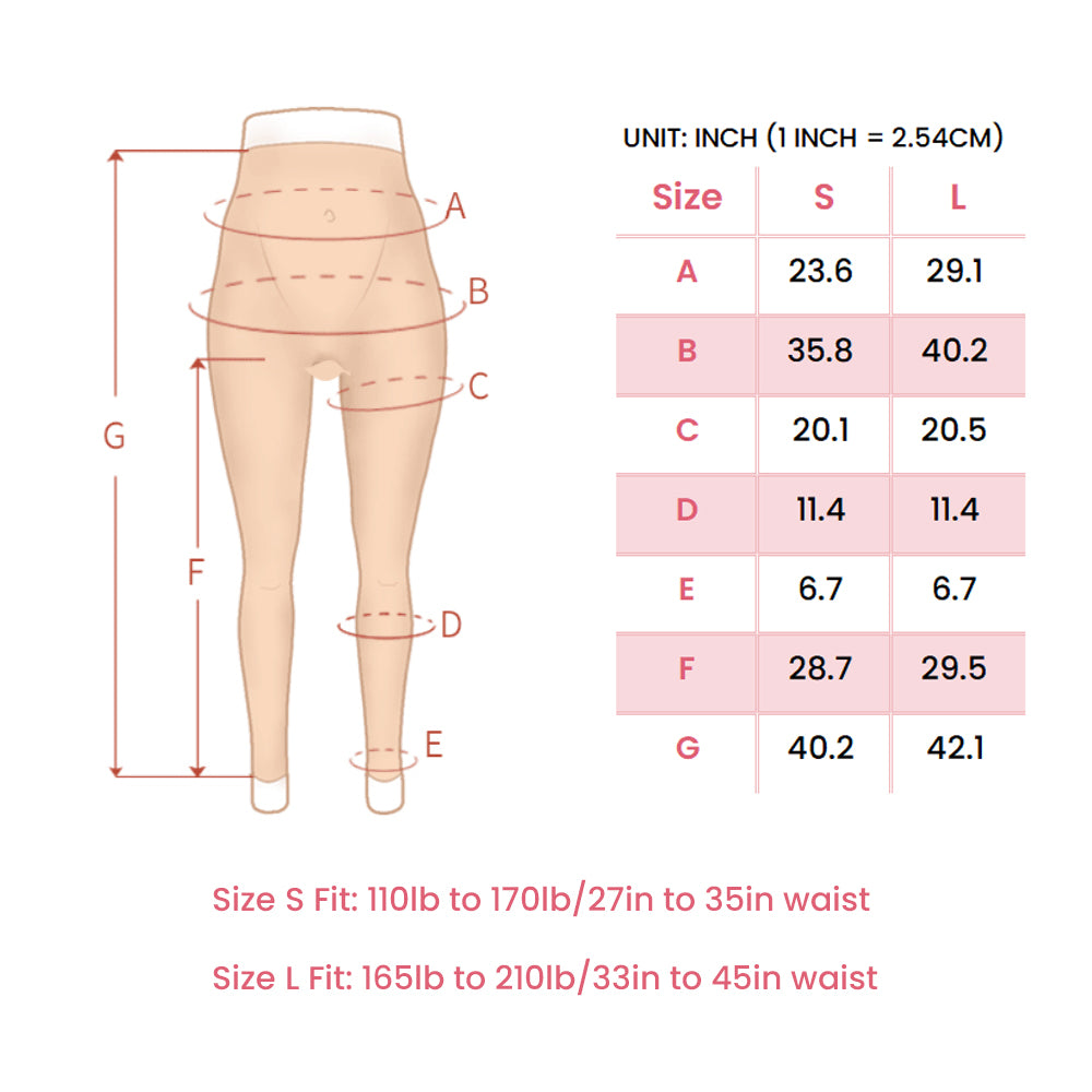 Ankle-length Silicone Vaginal Pants Hip Enhancer 8G