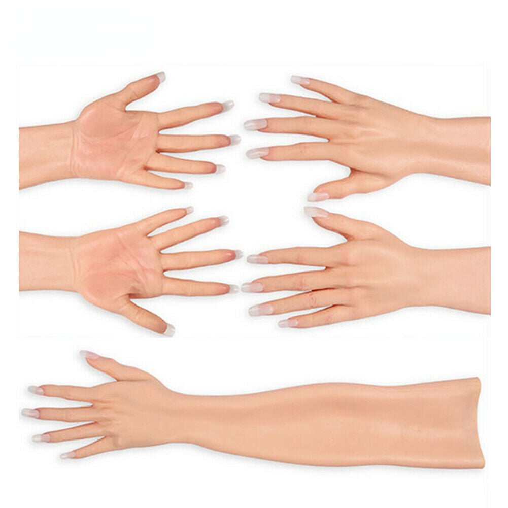 Skin Texture Silicone Gloves With Nail