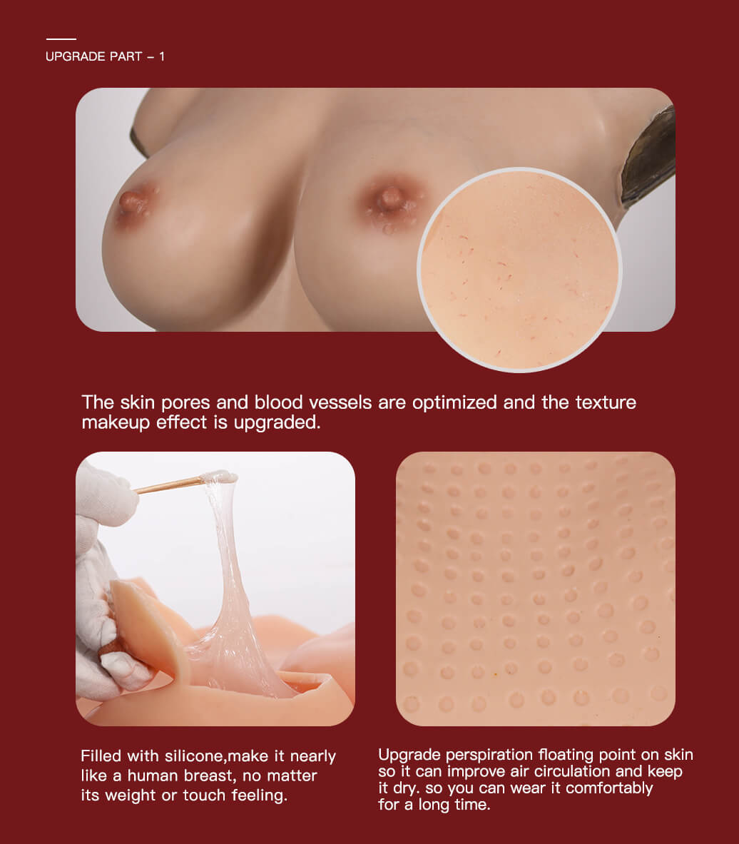 B-H CUP Realistic Silicone Breast Forms 7G