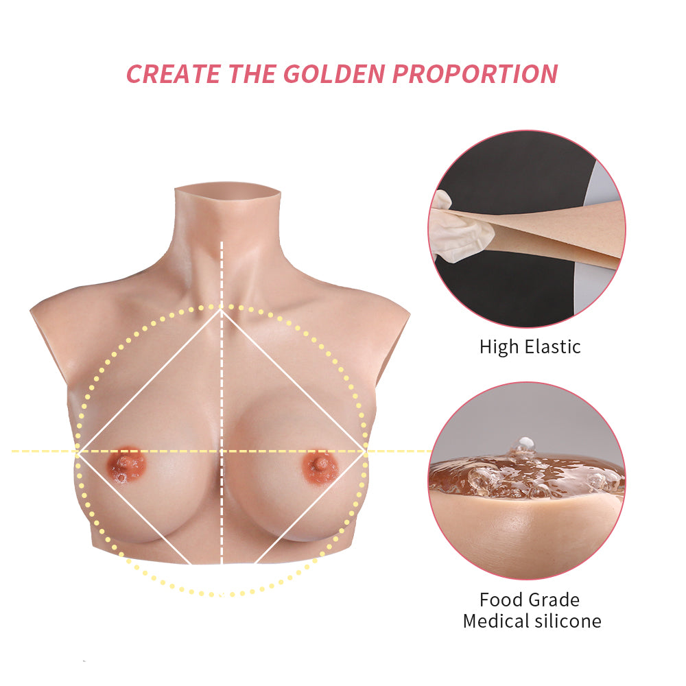 A-G Cup Upgraded Realistic Silicone Breastplate