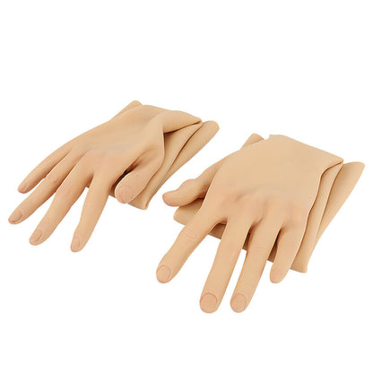 Skin Texture Silicone Gloves With Nail